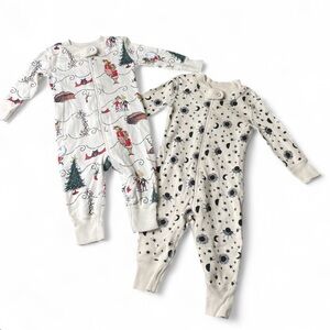 2 Hanna Anderson Unisex 3-6 Months The Grinch / Celestial Organic Cotton Sleeper